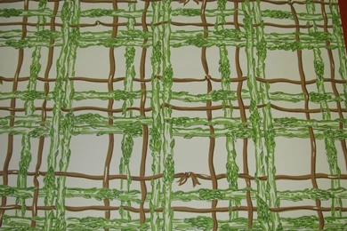 BRUNSCHWIG & FILS 'ASPARAGUS PLAID' TRIPLE ROLL WALLPAPER ...