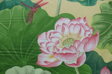 BRUNSCHWIG & FILS NYMPHAEA LOTUS WATER LILY PINK   $50.00 : Silk ...