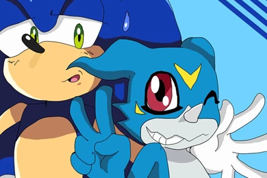 RQ: Sonic And Veemon By Ss2sonic On DeviantArt