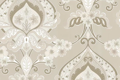 Ashbury Beige Paisley Damask Wallpaper, Bolt.   Modern   Wallpapers ...