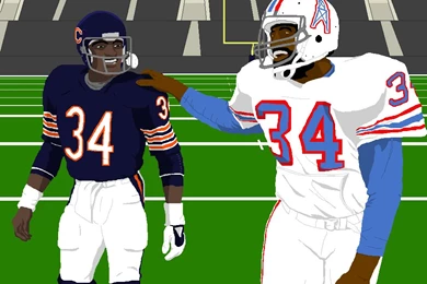 Walter Payton And Earl Campbell By Udonomy On DeviantArt