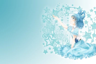 Touhou Stars Blue Hair Plants Short Hair Aqua Hair Photoshop Kaku ...