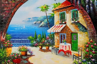 Mediterranean Scene   (