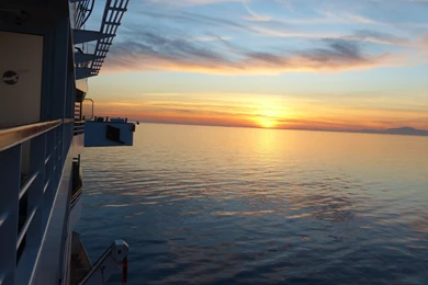 Mediterranean Sea Sunset Cruise Ocean Calm Wallpapers