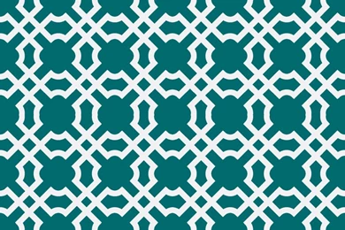 Geo Tile   Turquoise & White Fabric   Winterdesign   Spoonflower