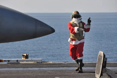 Santa In The Navy Desktop Wallpapers