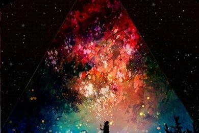 Anime Girl Pink Night Scenery Wallpapers This Is One Pretty Cool ...