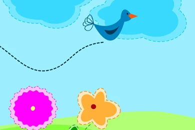 Cartoon Springs Backgrounds   Blue, Cartoon   PPT Backgrounds