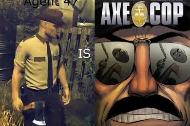 Agent 47 Is The Axe Cop By Glowsydoodles On DeviantArt