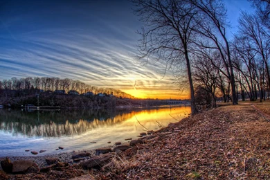 Wallpapers Late Autumn Sunset Hd Free 1920x1200