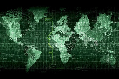 Matrix Code World Map HD Desktop Wallpapers : High Definition ...