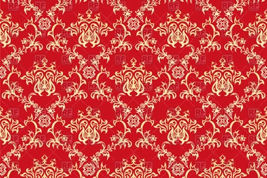 Seamless Antique Pattern Victorian Style Red Wallpaper, 92488 ...
