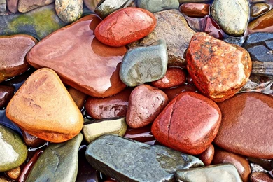 1600x900 Colored Wet Stones Wallpapers