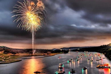 July 4 Fireworks Over Lake Austin, Texas, 1920x1080 HD Wallpapers ...