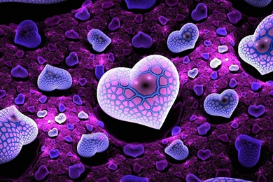 Purple Hearts Wallpapers » WallDevil   Best Free HD Desktop And ...
