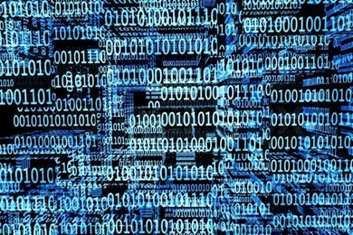 A Blue Binary Codes Backgrounds