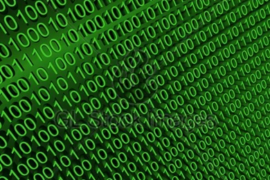 Binary Zeros And Ones On Green Backgrounds · GL Stock Images