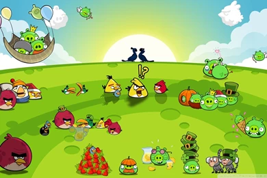 Angry Birds Party HD Desktop Wallpapers