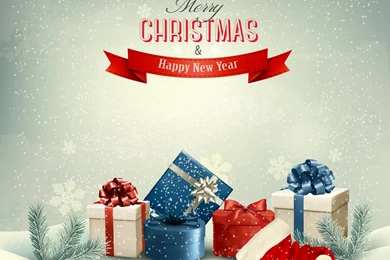 Merry Christmas And Happy New Year Presents Wallpapers