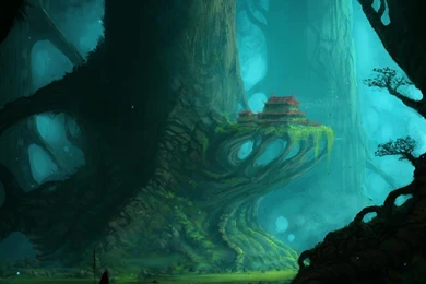 FANTASY FOREST TREE WALLPAPER (