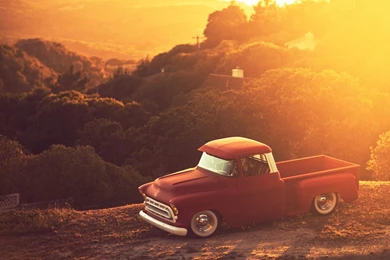 Chevrolet Truck Sunset Matte Classic Car Classic HD Wallpaper,cars ...
