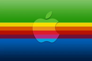 Apple In Rainbow Colors