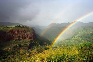 Rainbow On Mountain Wallpapers PC