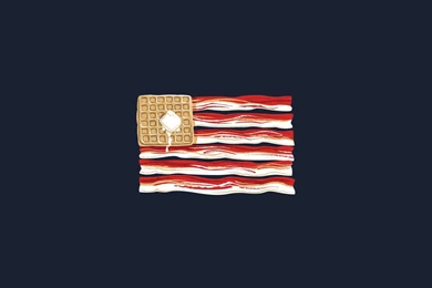 Cartoons, Abstract, Bacon, USA, Waffles, Solid, Breakfast ...