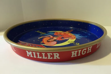 Vintage Miller High Life Beer Serving Tray Maid On The Moon From ...
