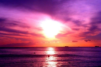 Monaco Purple Clouds Sunset Wallpapers