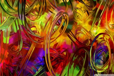 Abstract Circles Painting HD Desktop Wallpapers : Widescreen : High ...