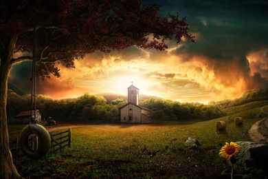 Download Wallpapers 3840x2400 3d, Photoshop, Nature, Landscape ...