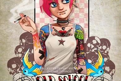 Tattoo Girls  Old School By HenarTorinos On DeviantArt