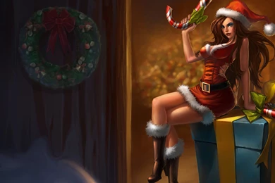Candy Cane Miss Fortune Chinese Skin   League Of Legends Wallpapers