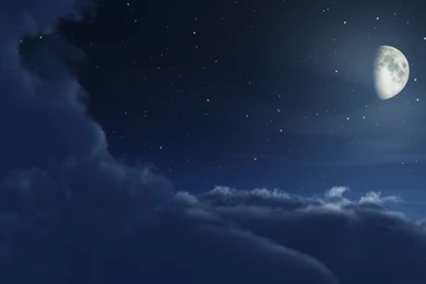 Dream Night Clouds Moon Wallpapers   (