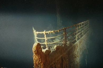 Underwater Prow Of Titanic