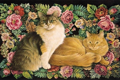 TAPESTRY CATS WALLPAPER   (