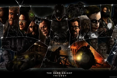 Download 1600x900 Batman Trilogy Poster Wallpapers