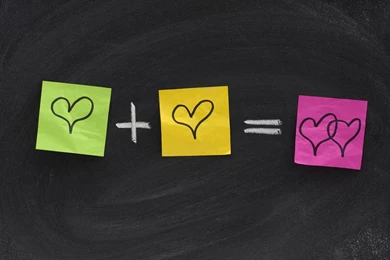 One Love Plus One Love, Equals Two Love Hearts Wallpaper,One HD ...