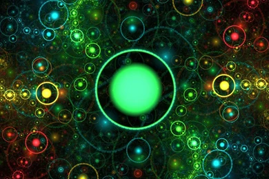 Gambar Cahaya Lingkaran Abstrak Cantik