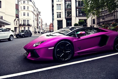 Purple Sports Car Wallpapers, Green Backgrounds, Pictures And Images