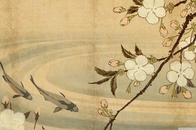 Japanese Carp Art HD Desktop Wallpapers : High Definition ...