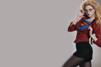 Red Dress Blonde Girl, SuperWoman Wallpapers   DreamLoveWallpapers