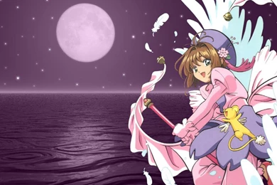 SAKURA PURPLE SHAMAN KING CARDCAPTORS HD WALLPAPER (