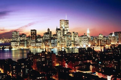 Purple Circle Over Manhattan Wallpapers