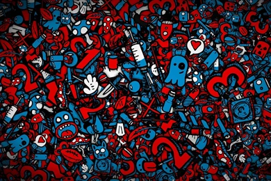 3D Wallpaper Red Blue Background HD Download Red