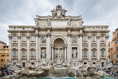Roman Fountain Building Wallpapers