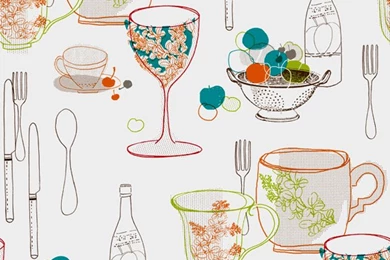 131281 Graphic Tableware Wallpapers