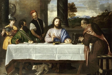 By Tiziano (last Supper) Wallpaper,christ HD Wallpaper,tiziano HD ...