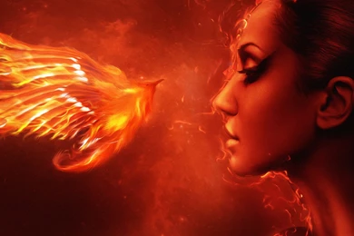 Girl And Phoenix Wallpapers 4K (4096x2160) Resolution   Wallpapers ...